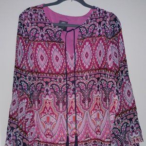 Woman's VINCE CAMUTO Pink/Brown Printed Dress
